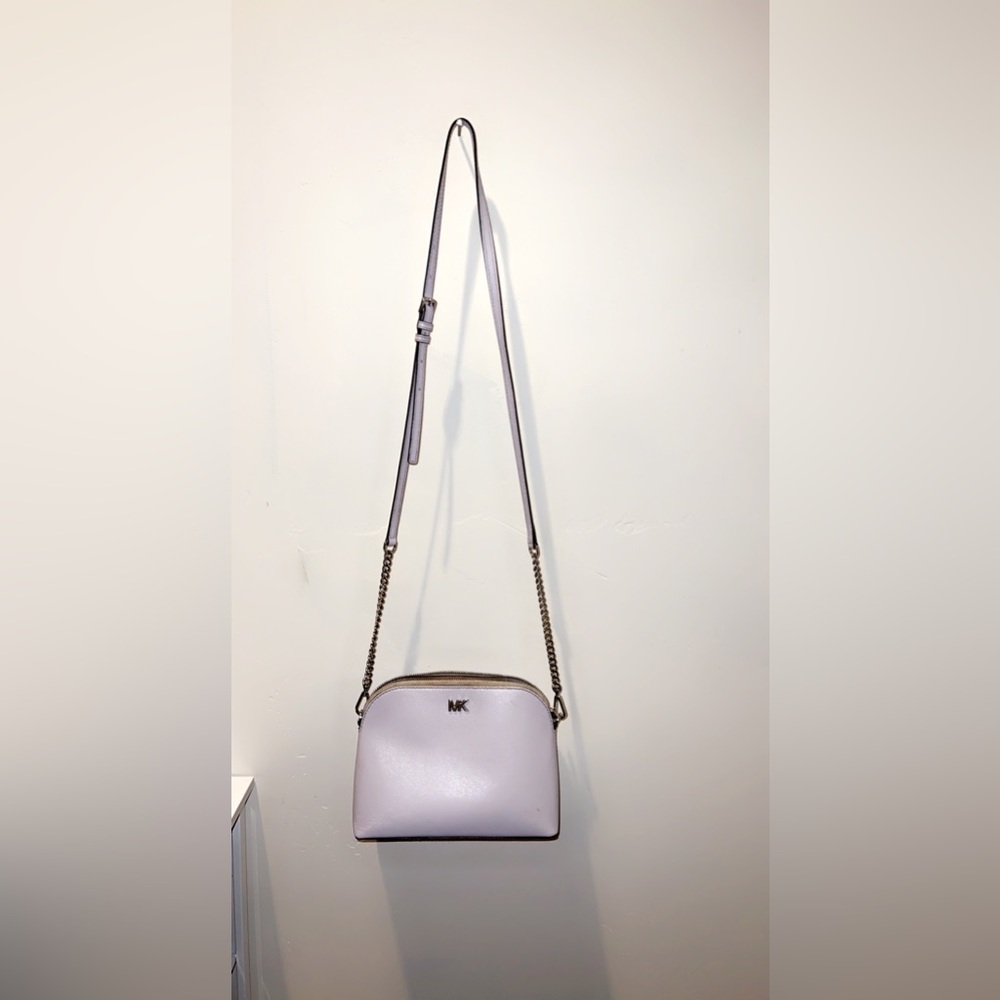 Michael Kors Large Crossgrain Leather Dome Crossbody Bag